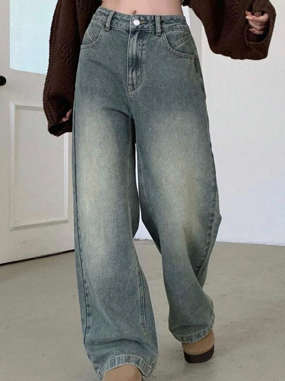 DAZY Wide Leg Jeans - Washed Blue - Size XL - New!